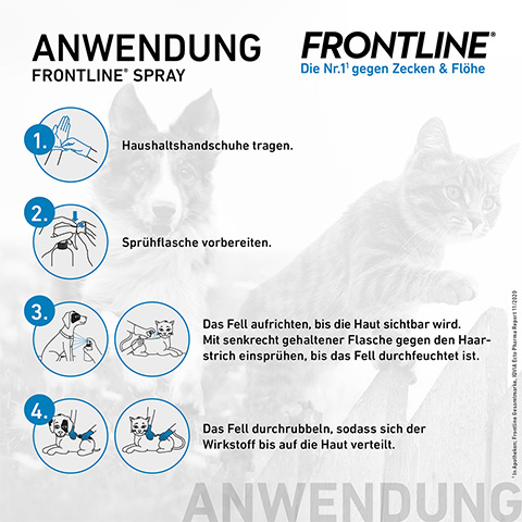 Frontline Spray Katze Hund Anwendung