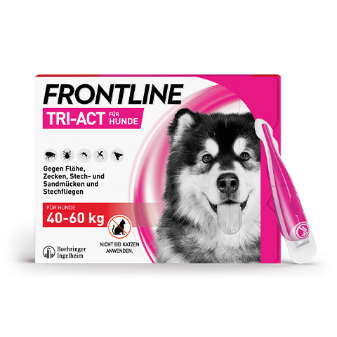 Die Produktabbildung von Frontline Tri-Act für sehr große Hunde von 40 bis 60 kg.